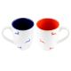 Navy Blue & Red Running Deer Decorative Handcraft Ceramic Coffee Mug